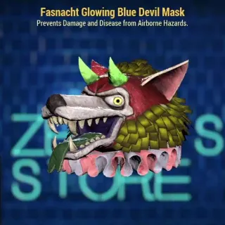 Glowing Blue Devil Mask