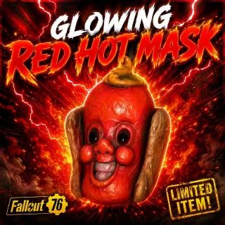GLOWING RED HOT MASK INSTANT DELIVERY