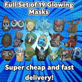 Full Set All 19 Fasnacht Glowing Mask