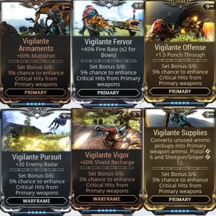 fervor vigilante armaments vigor pursuit warframe