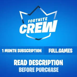 FORTNITE CREW - Your Monthly 1000 VBucks + Battle Pass at Lowest Price!