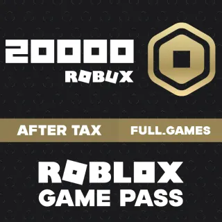 20000 ROBUX AFTER TAX VIA GAME PASS