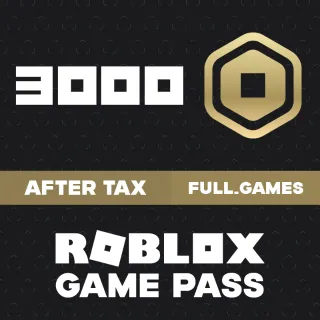3000 Robux via Game Pass - Roblox