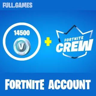 14500 VBucks + Crew Applied INSTANT DELIVERY (MS account to link with Epic Games)
