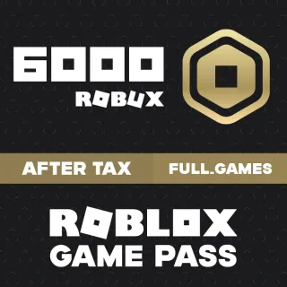 6000 ROBUX AFTER TAX VIA GAME PASS