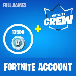 14500 VBucks + Crew Applied Fortnite Account Access