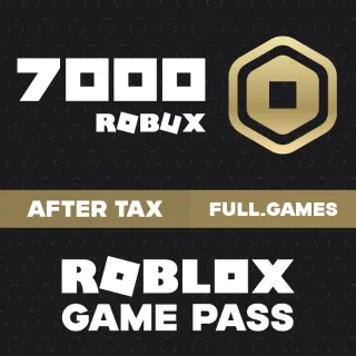 7000 ROBUX AFTER TAX VIA GAME PASS