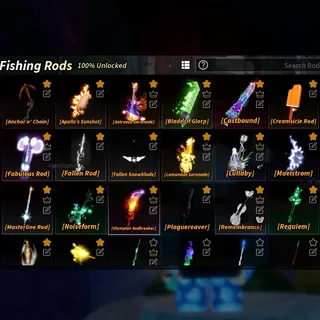 Fisch Account Masterline | Unlock Golden Masterline Rod, Lullaby, Golden Astraeus Serenade