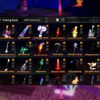 Fisch Account With Golden Masterline, Astraeus, Lullaby, Noiseform, Castbound, Remembrance