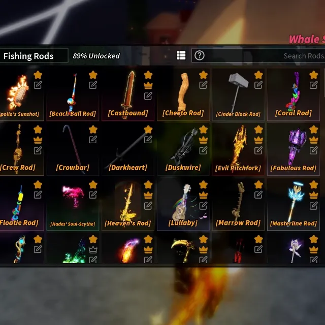 Fisch Account With Golden Masterline Lullaby Remembrance Soulreaper ...