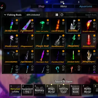 Fisch Account With Lullaby, Castbound, Noiseform, Olympian Godbreaker, Wingkeeper, Remembrance, Soulreaper