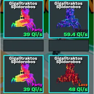 4x Gigalitraktos Spidorobos  / Go Up For Brainrots Fortnite