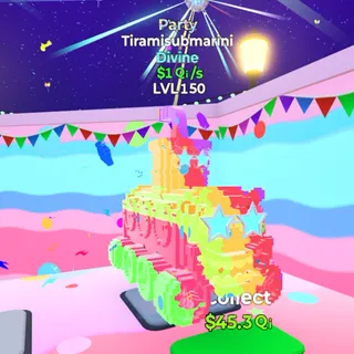 Tiramisubmarini Party LVL 150  / Go Up For Brainrots Fortnite