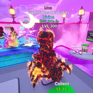 Gigalitraktos Spidorobos Lava LVL 300 / Go Up For Brainrots Fortnite