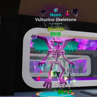 Vulturino Skeletono Neon 644 M/s Fortnite Steal The Brainrot