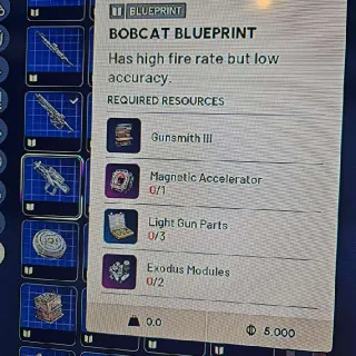 Bobcat Blueprint Arc Raiders