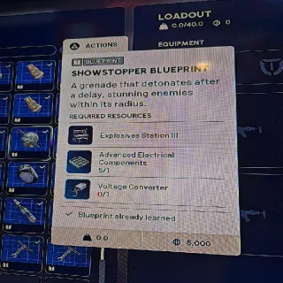 Showstopper Blueprint Arc Raiders