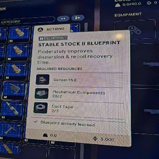 Stable Stock 2 Blueprint Arc Raiders