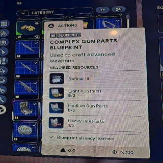 Complex Gun Parts Blueprint Arc Raiders