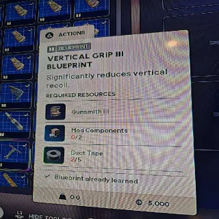 Vertical Grip 3 Blueprint Arc Raiders