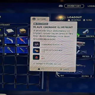 Blaze Grenade Blueprint