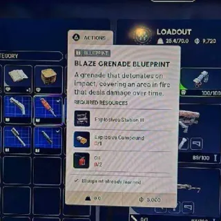 Blaze Grenade Blueprint