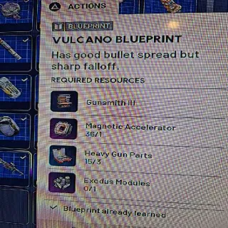 Vulcano Blueprint Arc Raiders