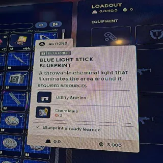 Blue Light Stick Blueprint Arc Raiders