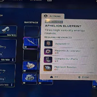 Aphelion Blueprint Arc Raiders