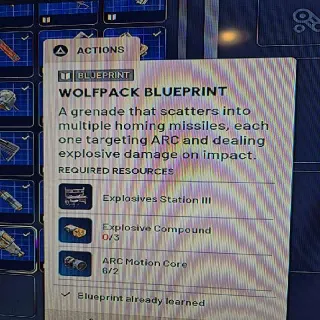 Wolfpack Blueprint Arc Raiders