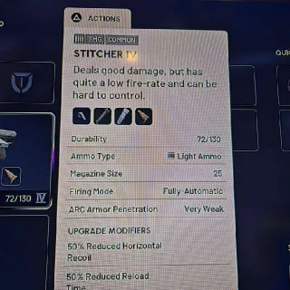 Stitcher IV - Level 4 Stitcher Arc Raiders With Attatchments