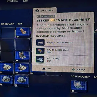 Seeker Grenade Blueprint Arc Raiders