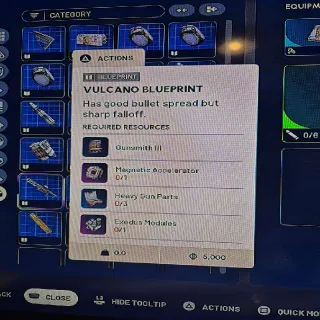 Vulcano Blueprint Arc Raiders