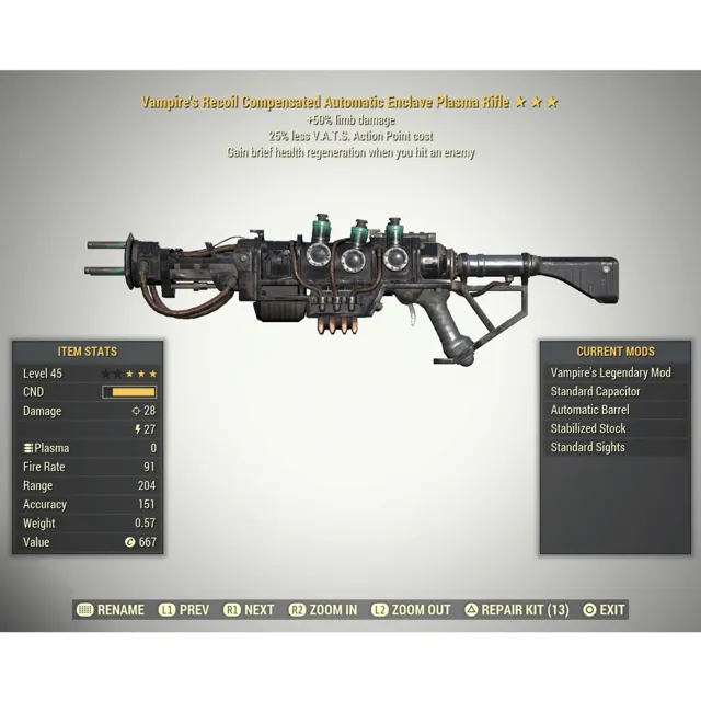 Weapon | V5025 Enclave Rifle - Fallout 76 Game Item - Gameflip
