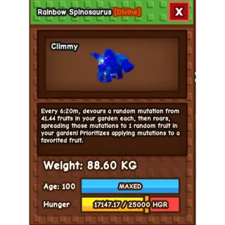 TITANIC RAINBOW HATCHED SPINOSAURUS