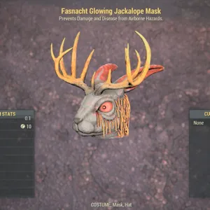 Glowing Jackalope Mask
