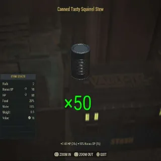 Canned Squirrel Stew ×50