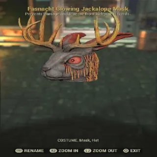 Glowing Jackalope Mask