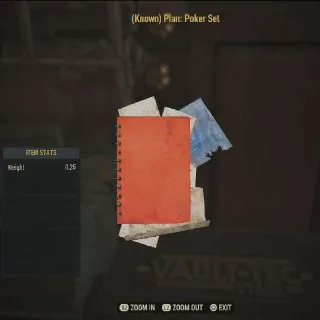 Poker Set Plan