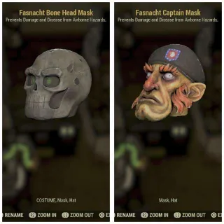 Bone Head/Captain Masks