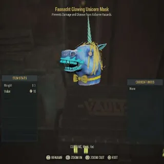 Fasnacht Glowing Unicorn