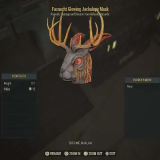 Glowing Jackalope Mask