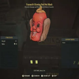 Glowing Red Hot Mask