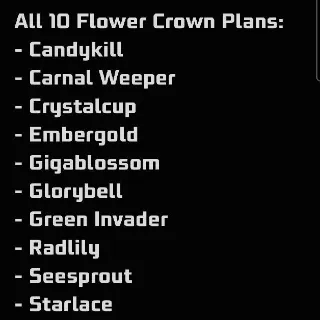 All Flower Crown Plans