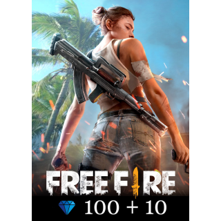 Free Fire - 100 Diamantes + 20% de Bônus - GCM Games - Gift Card PSN, Xbox,  Netflix, Google, Steam, Itunes