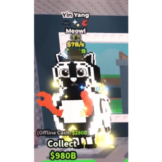 Meowl OG with yin Yang ☯️ Mutation and 3 Traits.