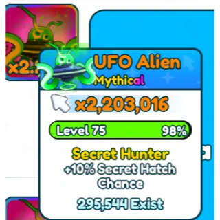 1x rb ufo secret hunter Tap simulator