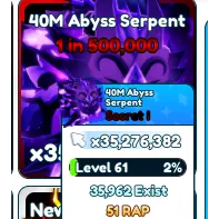   Tap Simulator 40M Abyss Serpent