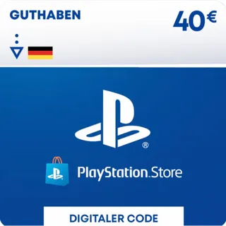 €40.00 EUR German PSN Guthaben, 40€ PlayStation Network Store Guthaben 
