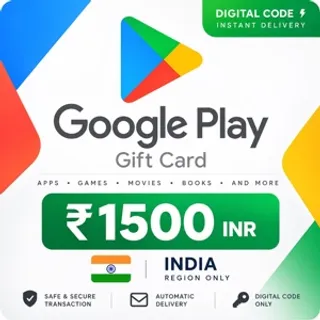 Google Play ₹1500 INR Gift Card - India